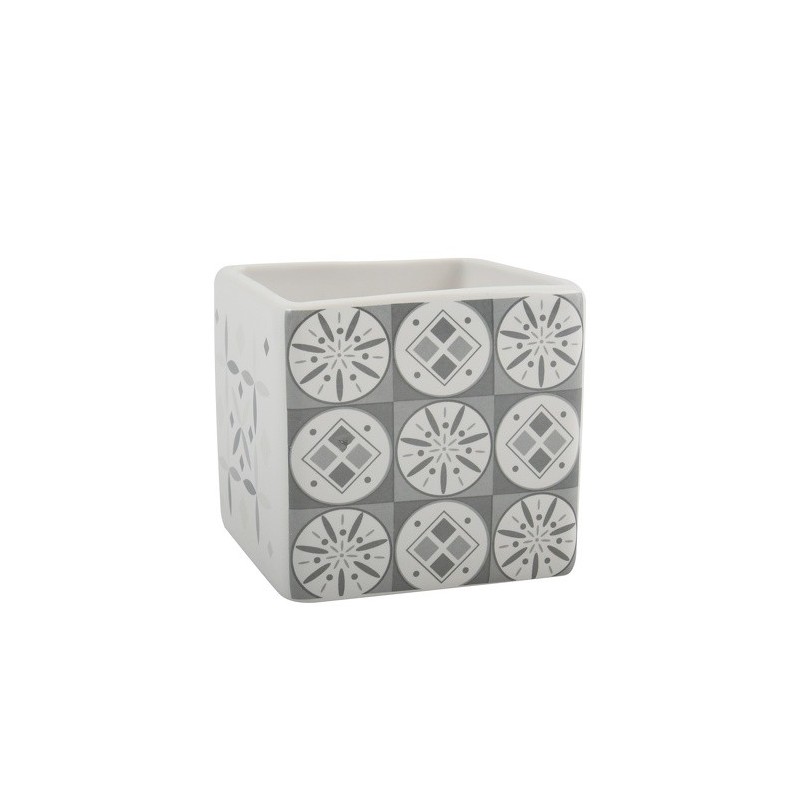 spirella Gobelet Céramique EVORA Gris & Blanc MSV