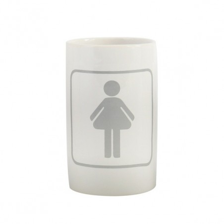 MSV Vaso cerámicaMSV M/F Blanco y Gris MSV
