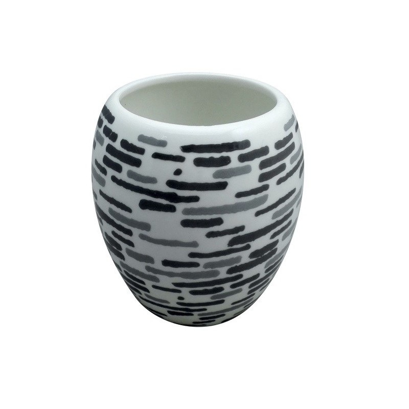 spirella Gobelet Céramique JAVA LOFT Gris Anthracite MSV