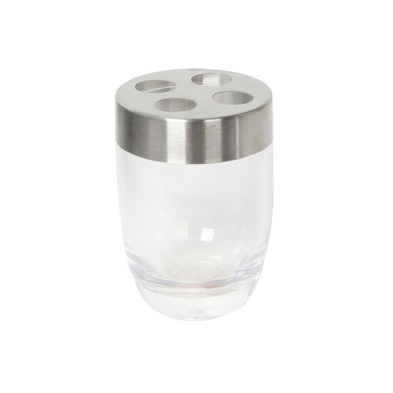 MSV Gobelet PS & Inox PAPEETE Transparent & Gris MSV