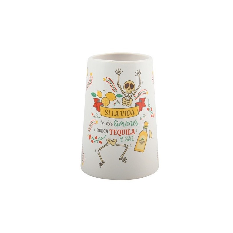 MSV Gobelet Céramique TEQUILA Blanc & Jaune MSV