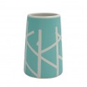 MSV Vaso cerámica TREE Azul y Blanco MSV