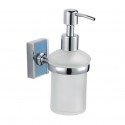 MSV Distributeur de savon à fixer Zinc Chromé ALBA Transparent MSV