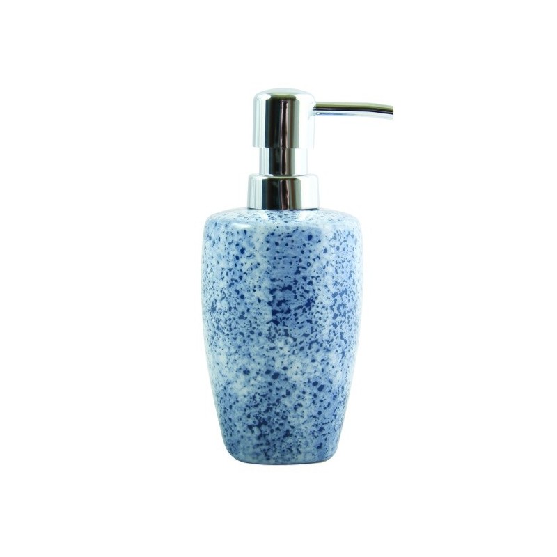 spirella Distributeur de savon Céramique CARRARE Bleu MSV