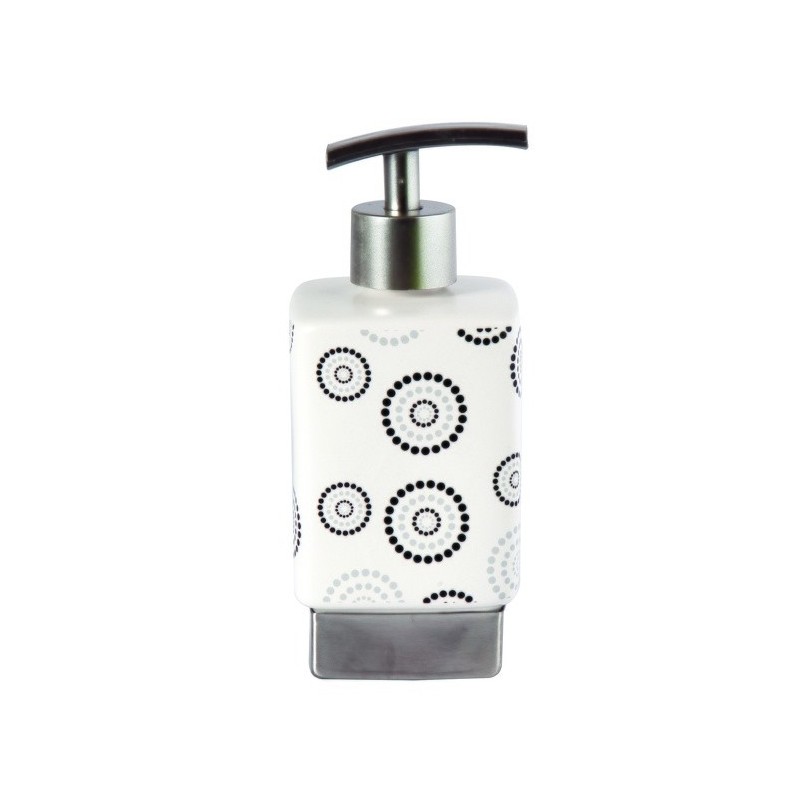 Distributeur de savon Céramique DOTS Gris & Blanc MSV MSV