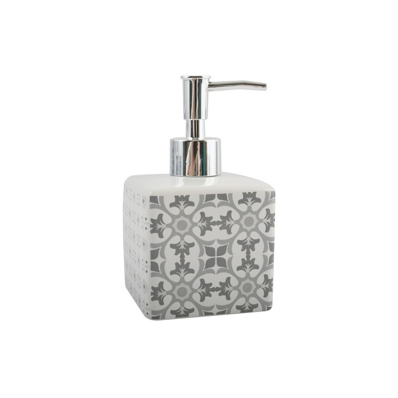 MSV Dispensador de Jabón de cerámica gris y blanco EVORA MSV