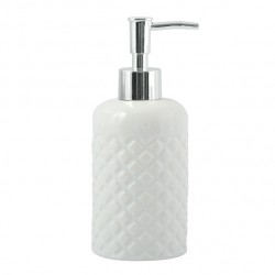 MSV Soap Dispenser Ceramic GARDEN White