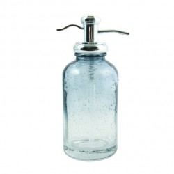 MSV Soap Dispenser Transparent Blue HARRIET Glass MSV