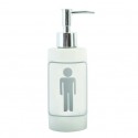 MSV Distributeur de savon Céramique H/F Blanc & Gris MSV