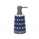 MSV Soap Dispenser Ceramic Blue & White IKAT MSV
