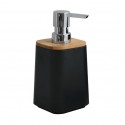 MSV Soap Dispenser PS & Bamboo KAMLA Black