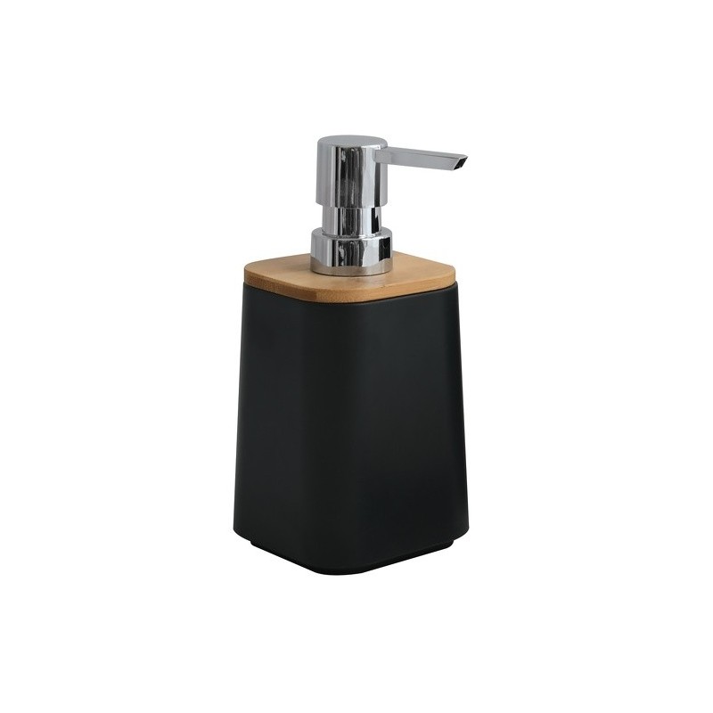 MSV Dispensador de Jabón PS & Bamboo KAMLA Negro MSV