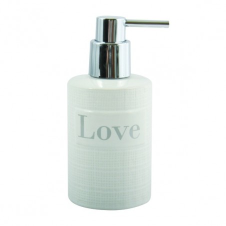 Distributeur de savon Céramique LOVE Blanc MSV MSV