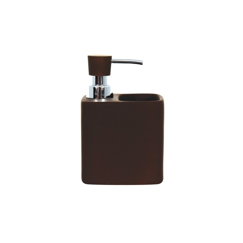 MSV Seifenspender & Schwammhalter Keramik MAGALIE Chocolate MSV