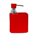 MSV Soap Dispenser Ceramic & Sponge Holder MAGALIE Red MSV