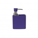 MSV Distributeur de savon & Porte Eponge Céramique MALAGA Violet MSV