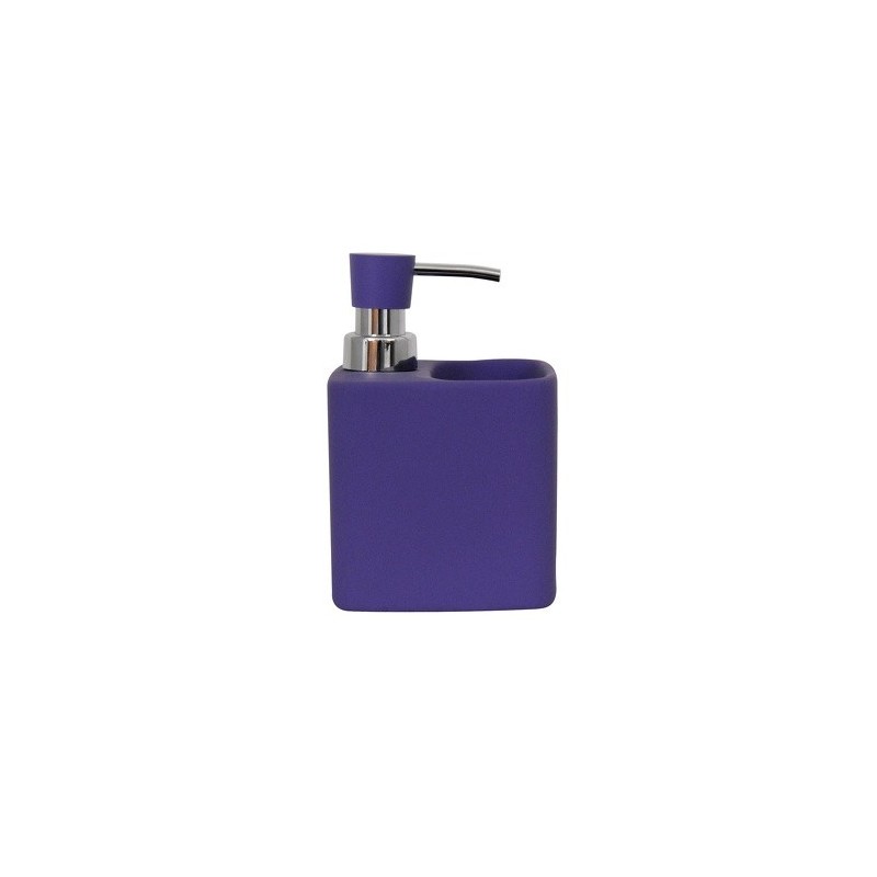 MSV Soap Dispenser Ceramic & Sponge Holder MAGALIE Purple MSV