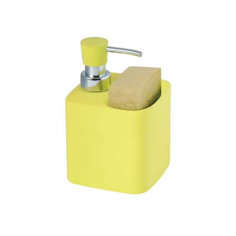 MSV Soap Dispenser Ceramic & Sponge Holder MAGALIE Green MSV