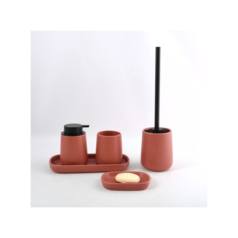 MSV Soap Dispenser Ceramic MAONIE Terracotta Mat MSV