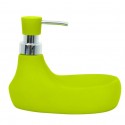 MSV Distributeur de savon & Porte Eponge Céramique MARBELLA Vert Anis MSV