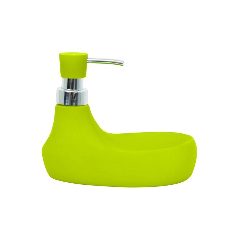 MSV Soap Dispenser Ceramic & Sponge Holder MARBELLA Anise Green MSV