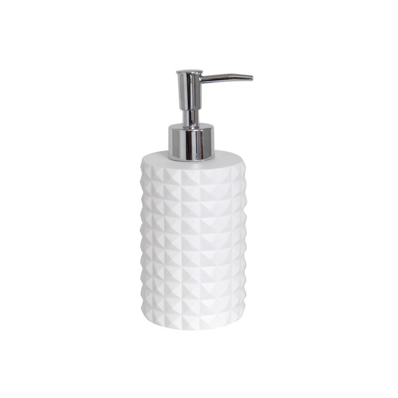 MSV Seifenspender Polyresin MOSAIK Weiß MSV