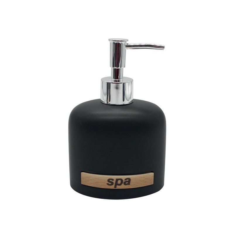 MSV Dispensador de Jabón Cerámica negro y beige MSV
