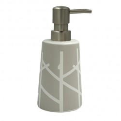 MSV Seifenspender TREE Keramik Taupe & White MSV
