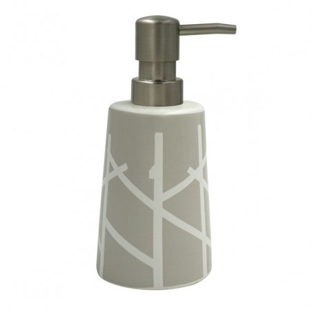 Distributeur de savon Céramique TREE Taupe & Blanc MSV MSV