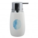 Distributeur de savon Céramique WATERCOLOR Blanc & Bleu MSV MSV