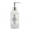 MSV Distributeur de savon Céramique H/F Blanc & Gris MSV