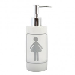MSV Distributeur de savon Céramique H/F Blanc & Gris MSV
