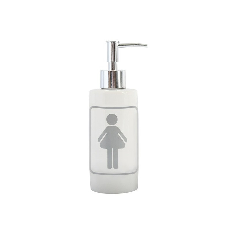 spirella Distributeur de savon Céramique H/F Blanc & Gris MSV