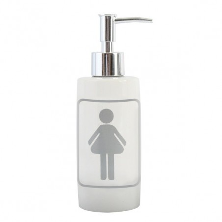 MSV Distributeur de savon Céramique H/F Blanc & Gris MSV