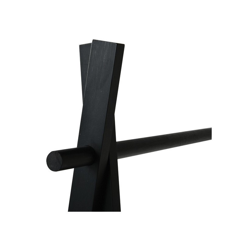 MSV Portant Bambou avec deux étagères MIA Noir MSV