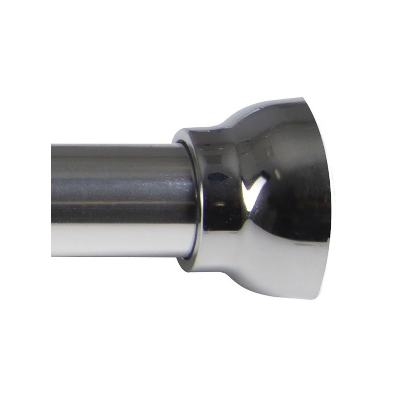 Spirella Shower rod bar curtain extendable without drilling in Aluminum ARIOS 125-220cm Glossy Finish Spirella