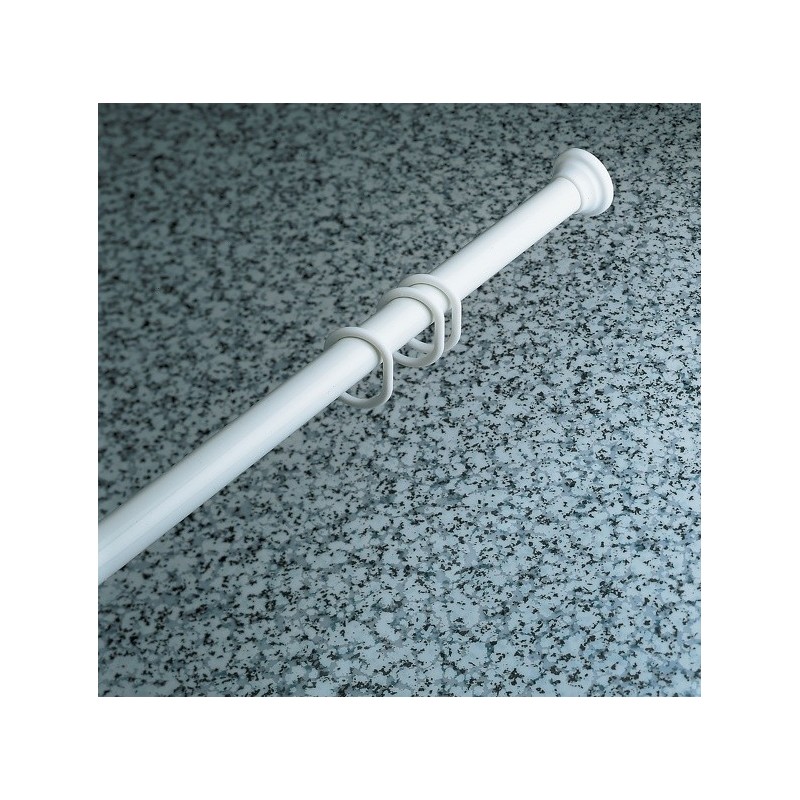 Spirella Shower rod bar curtain extendable without drilling in Alu DECOR 125-220cm White Spirella