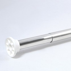 Spirella Duschvorhangstangen ausziehbar ohne Bohren in Alu DECOR 75-125cm Glänzend