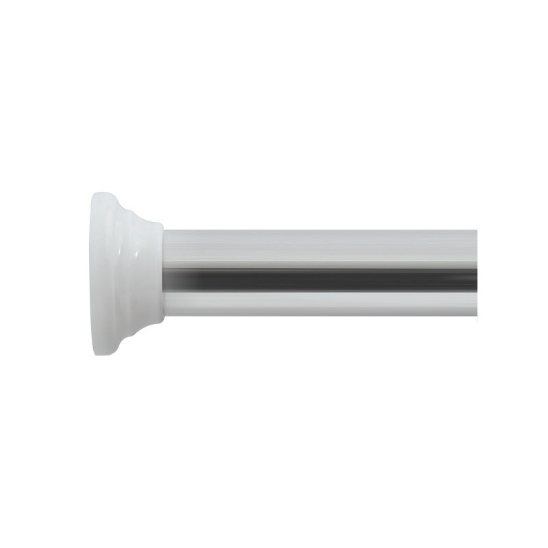 Spirella Duschvorhangstangen ausziehbar ohne Bohren in Alu DECOR 125-220cm Glänzend Spirella