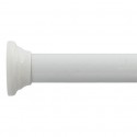 Spirella Shower rod bar curtain extendable without drilling in Aluminum KRETA 125-220cm White Spirella