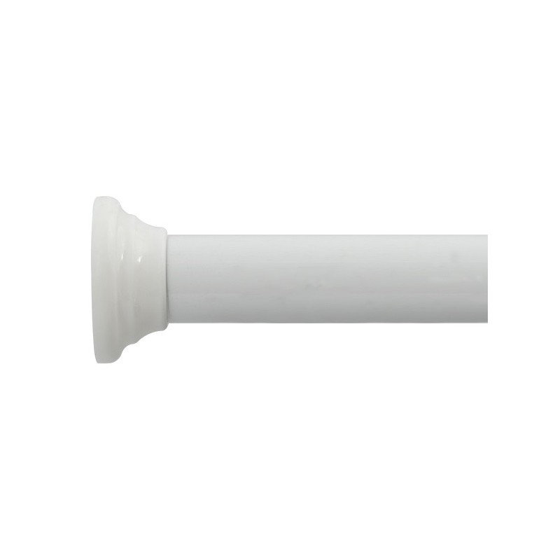 Spirella Asta per tenda doccia o vasca allungabile senza foratura in Alluminio KRETA 125-220cm Bianco Spirella
