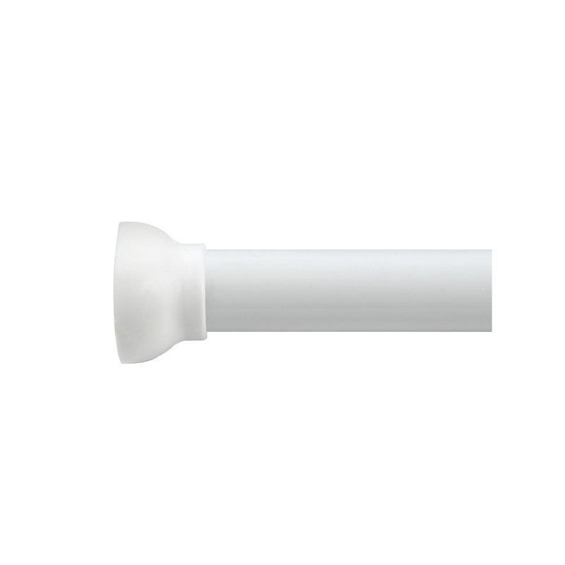 Spirella Shower rod bar curtain extendable without drilling in Aluminum MAGIC 75-125cm White Spirella