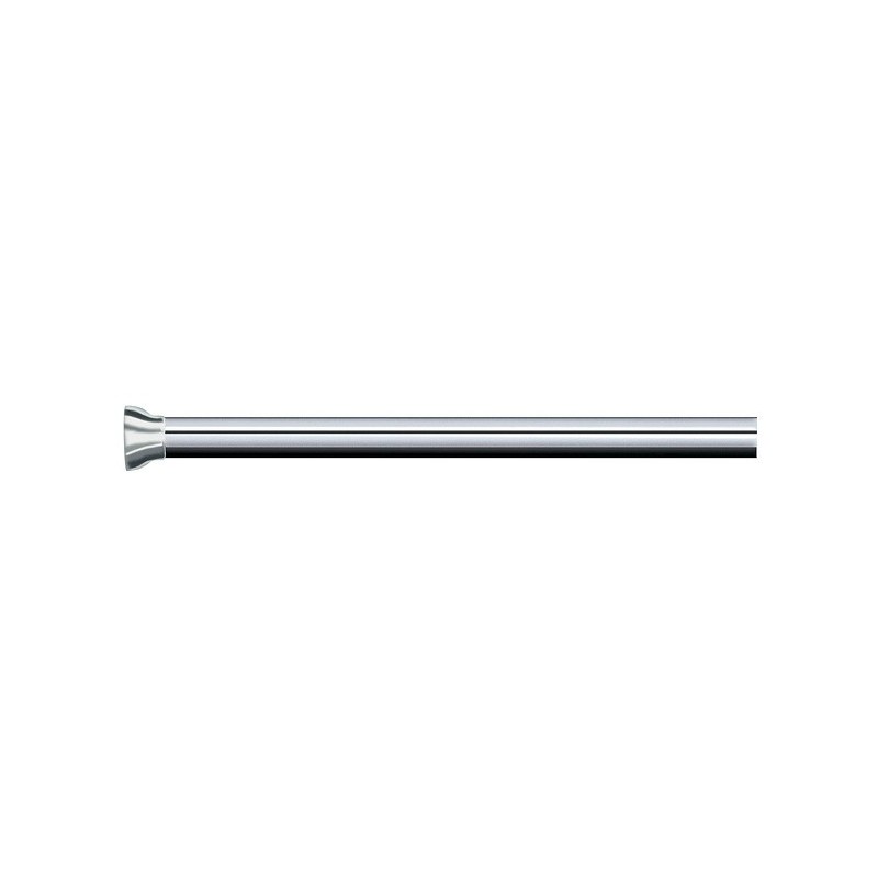 Barre tringle pour rideau de douche ou baignoire extensible sans perçage en Alu MAGIC 75-125cm Finition Brillante Spirella Spire