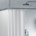 Spirella Barre tringle pour rideau de douche d'angle à fixer en Inox SLIM 170x75cm Chromé Spirella