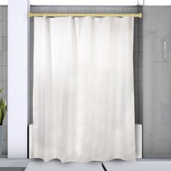 Barre tringle pour rideau de douche ou baignoire extensible sans perçage en Alu KRETA 75-125cm Doré Spirella