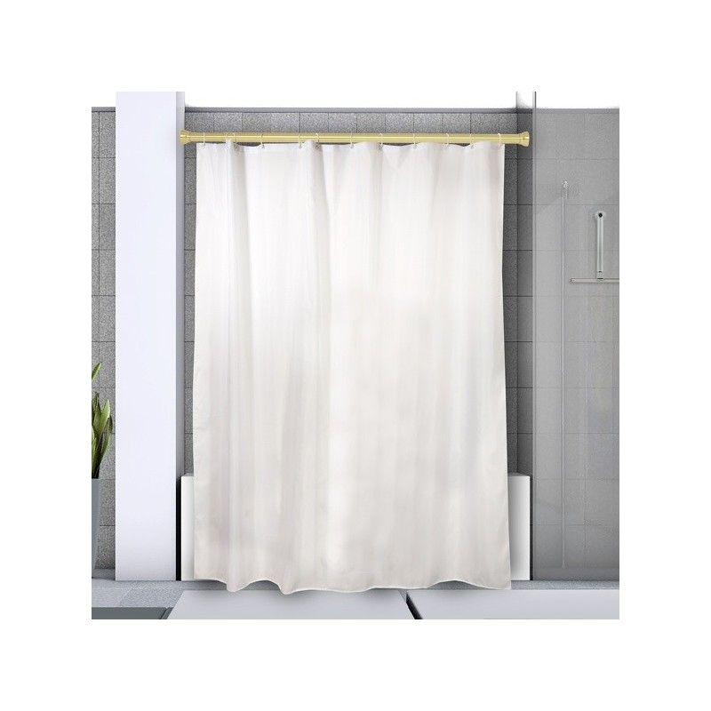 Barre tringle pour rideau de douche ou baignoire extensible sans perçage en  Alu KRETA 125-220cm Doré Spirella