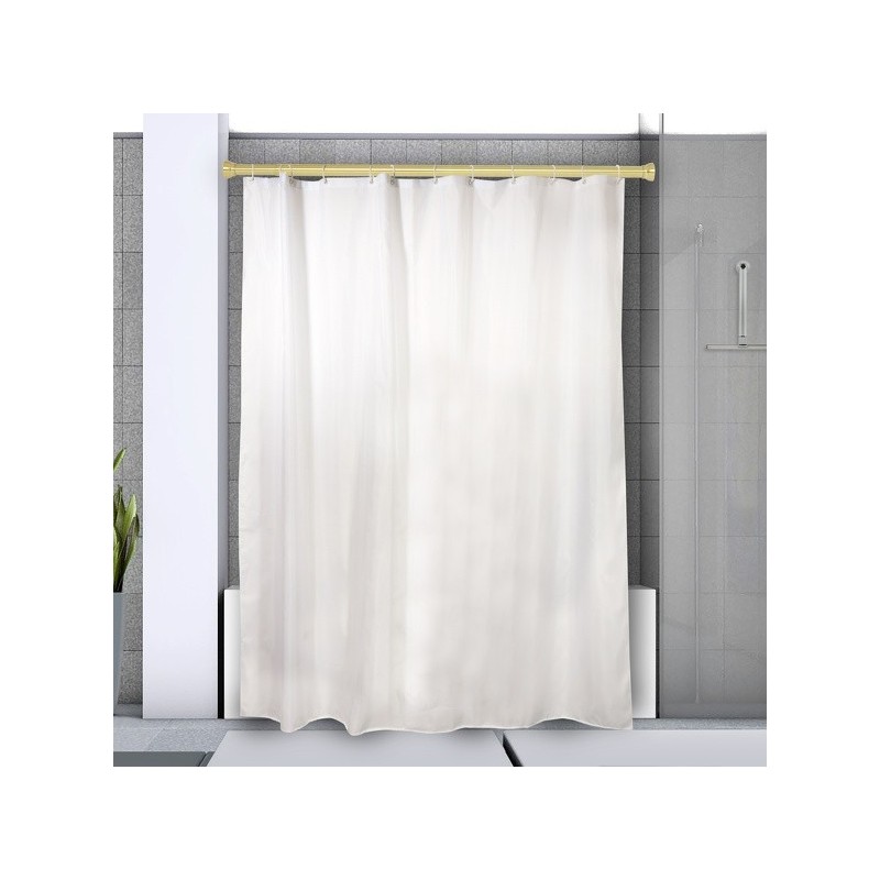 Spirella Shower rod bar curtain extendable without drilling in aluminum KRETA 125-220cm Gold Spirella