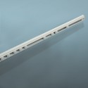 Spirella Shower rod bar curtain extendable without drilling in Aluminum SURPRISE 75-125cm White - gliders included Spirella
