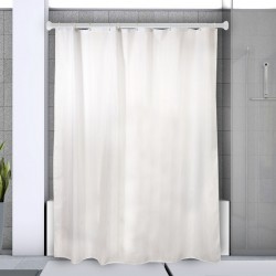 Spirella Asta per tenda doccia o vasca allungabile senza foratura in Alu DECOR 75-125cm Bianco Spirella