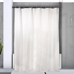 Barre tringle pour rideau de douche ou baignoire extensible sans perçage en Alu KRETA 75-125cm Noir Titan Spirella